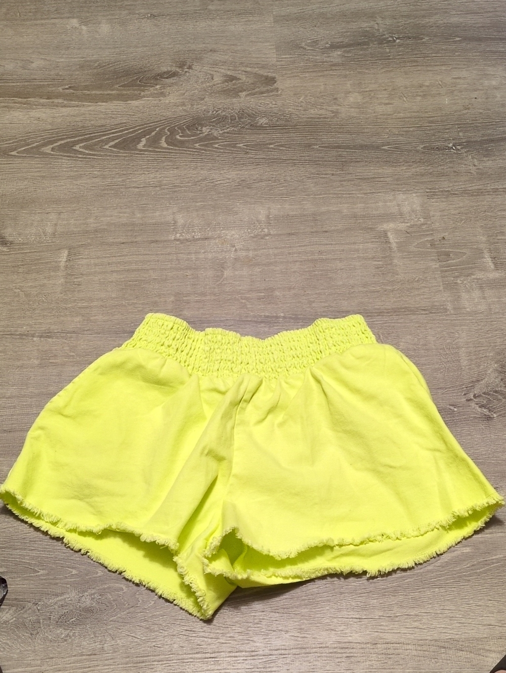 Wild Fable Yellow Stretch Waistband Fringe Shorts Size Medium